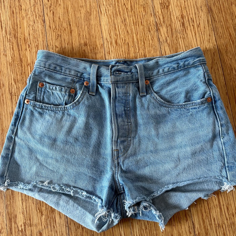 Levi’s 501 Denim Shorts with Button Fly and cutoffs